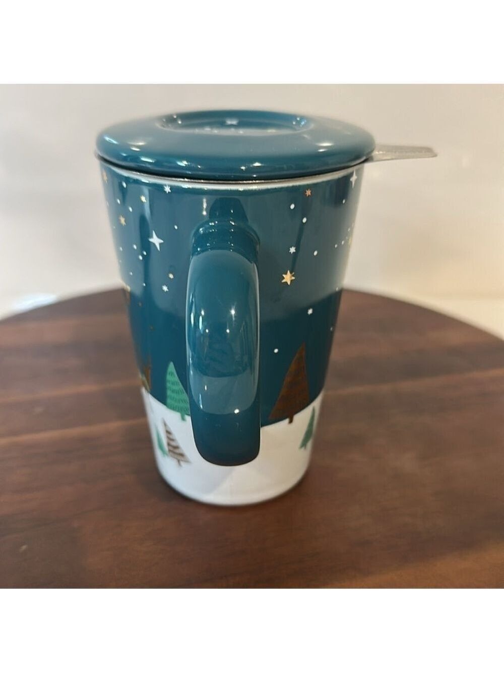 David’s Tea “Drink Tea & Be Merry” Perfect Mug with Lid + Infuser - Picture 4 of 6